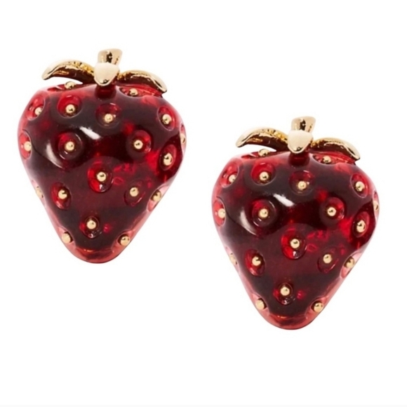 🔹️KATE SPADE 🔹️• Tutti Fruity Strawberry Earrings - Picture 1 of 8